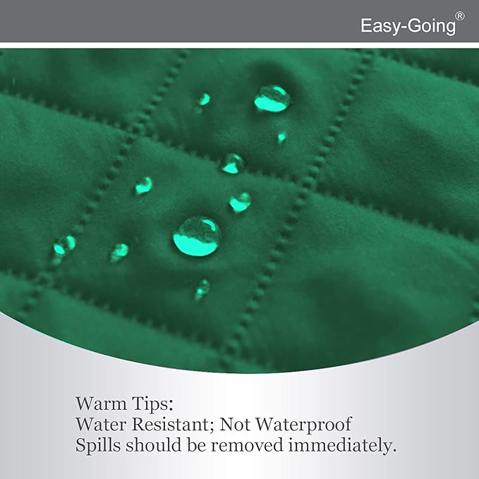 Easy-Going 4 Seater Sofa Slipcover Reversible Sofa Cover Water Resistant Couch Cover with Foam Sticks Elastic Straps Furniture Protector for Pets Children Dog Cat (XX-Large, Green/Christmas Red)