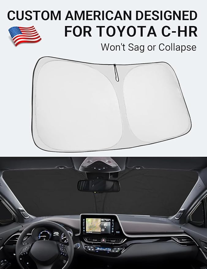 Proadsy 2026 Upgrade Front Windshield Sun Shade Foldable Sunshade Protector - Image 2