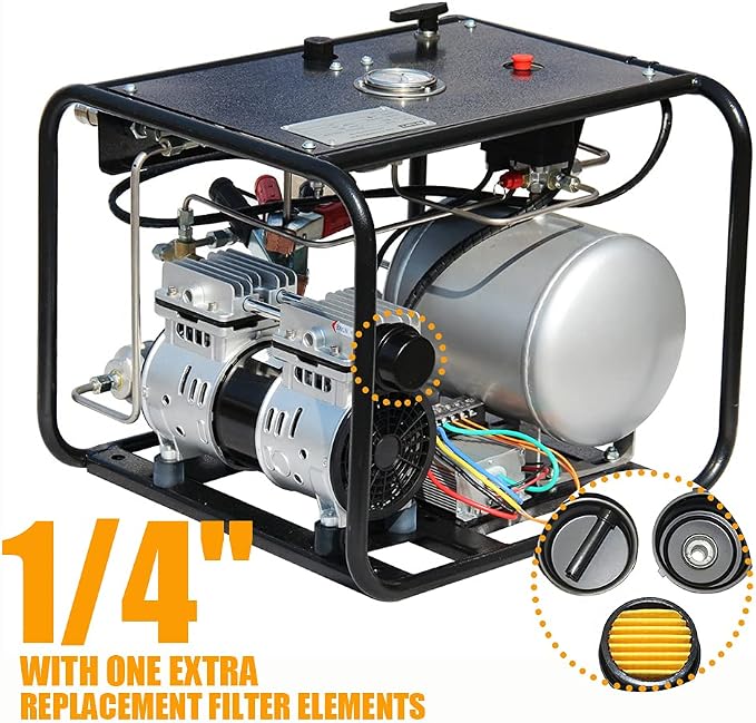 Oil-free Dive 12V 550W Air Compressor System Vacuum Pump - Image 6