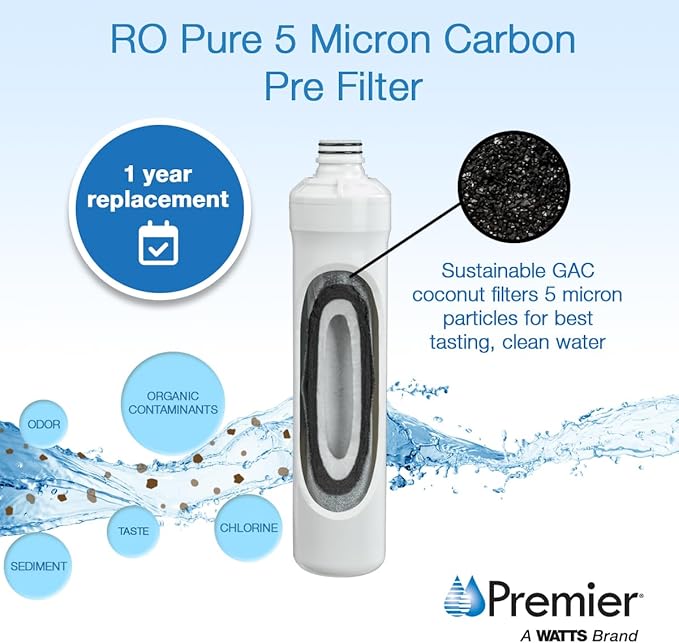 Watts Premier WP105351 RO Pure/Pure Plus Carbon Pre-Filter - Image 2