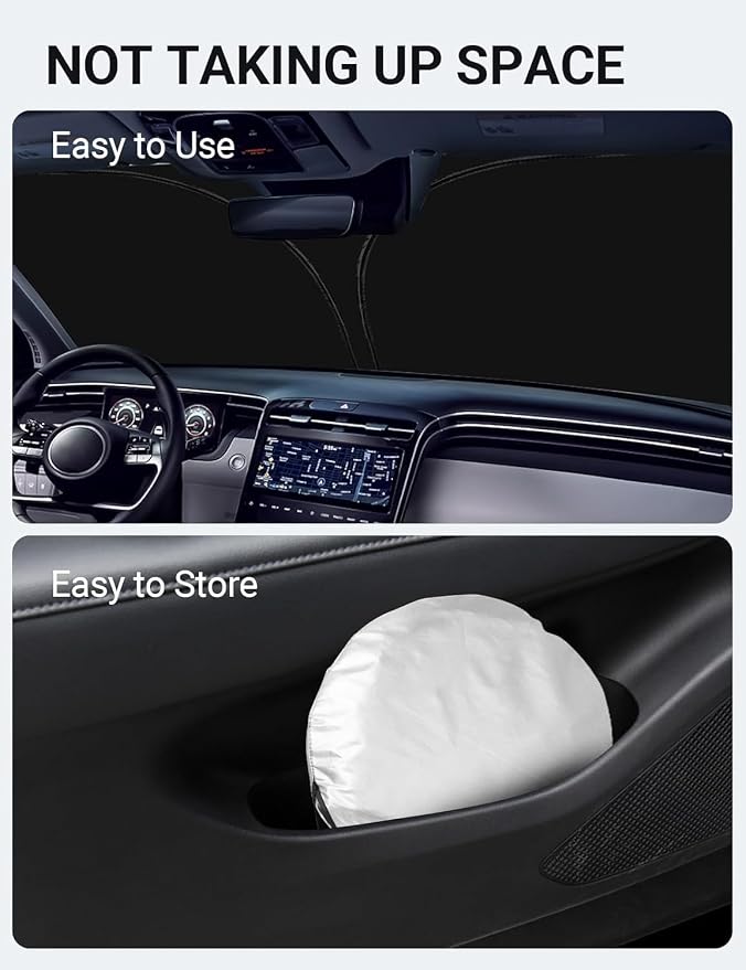 Proadsy 2026 Upgrade Windshield Sun Shade Custom Fit Hyundai Tucson 2016-2021 - Image 9