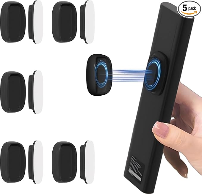 Tiizze 5 Pack Upgraded Magnetic Remote Control Holder Wall Mount by Tiizze