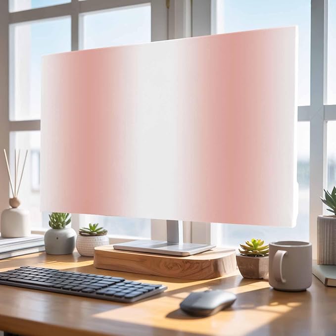 Coral Red White Gradient Indoor TV Cover, Elastic TV Screen Protector Modern by Unknown