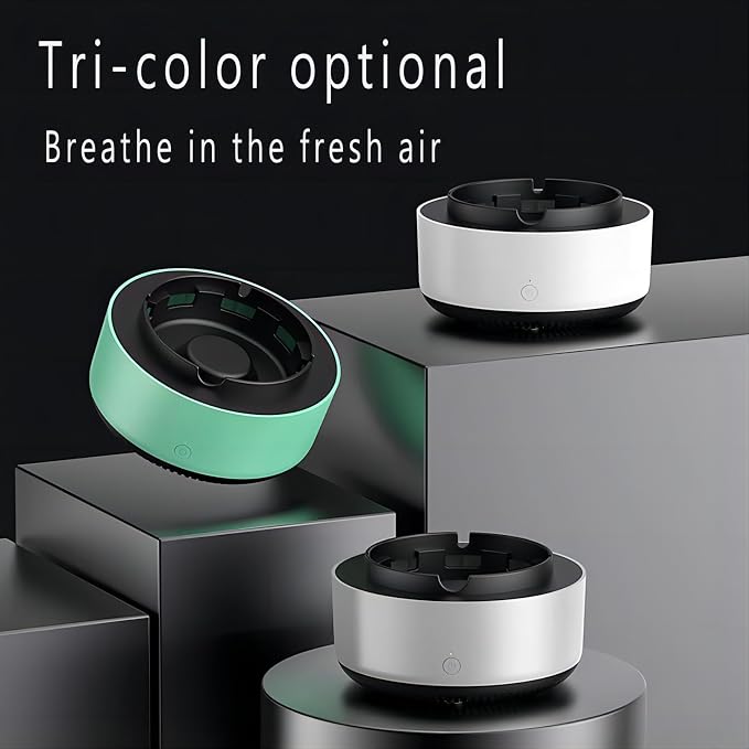 Smokeless Ashtray, 2 in 1 Air Purifier Multifunctional Smokeless Ashtrays - Image 2