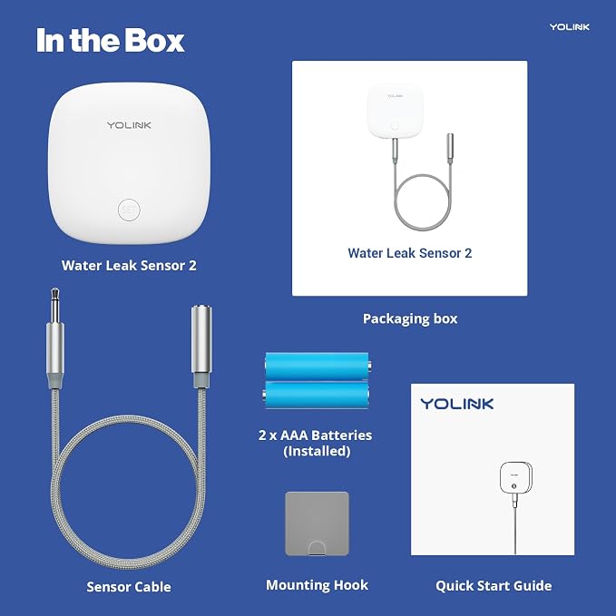 YoLink Water Leak Sensor 2, 1/4 Mile World's Longest Range Smart Home Water - Image 9