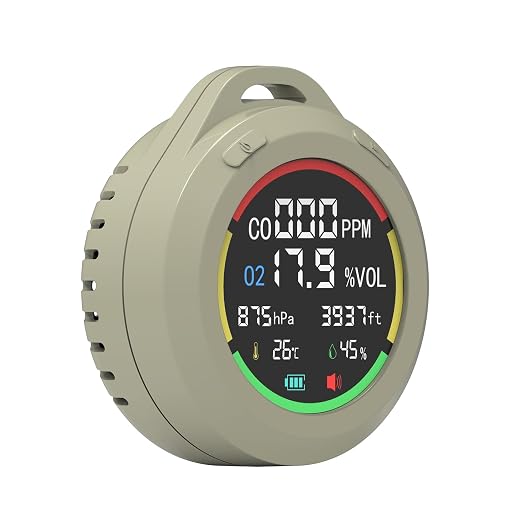 6-in-1 Portable Oxygen Monitor, Environmental O2 Monitor - Image 2
