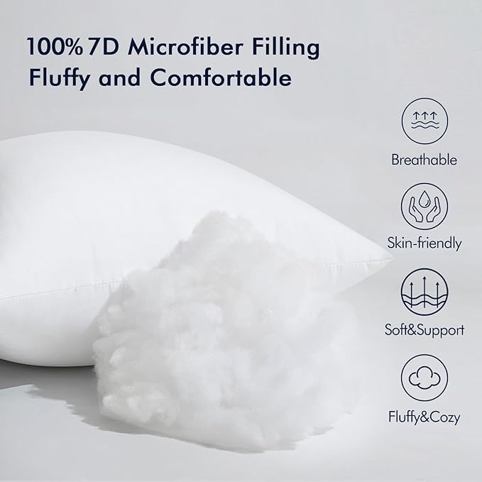 MIULEE Throw Pillow Insert Premium Pillow Stuffer Sham Rectangle Form for Decorative Cushion Bed Couch Sofa 14x26 Inch