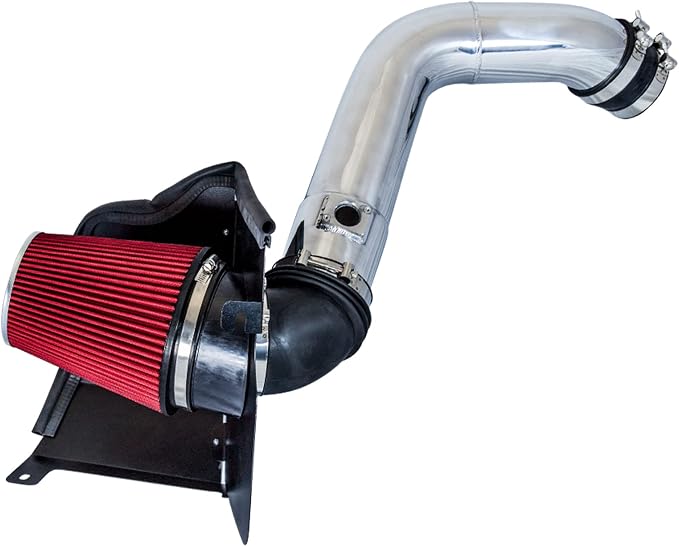 Cold Air Intake System with Heat Shield Kit + Filter Combo RED Compatible by RtunesRacing