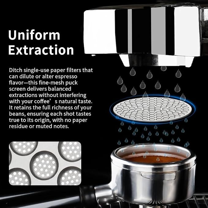 watchget 53mm Espresso Puck Screen Reusable Mesh Coffee Filter 0.8mm Thickness - Image 5