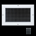 10'' x 6'' Aluminum Eggcrate Return Grille, Modern/Minimalist Style, Fits 10'' by DECOAIRCON