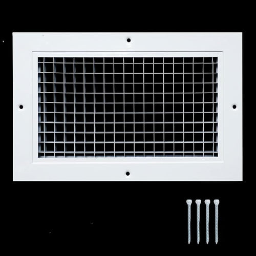 10'' x 6'' Aluminum Eggcrate Return Grille, Modern/Minimalist Style, Fits 10'' by DECOAIRCON