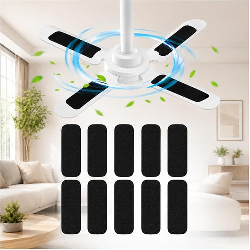 10 Pack Ceiling Fan Blade Air Filters, Washable Reusable Dust Catcher Pads by Binazon