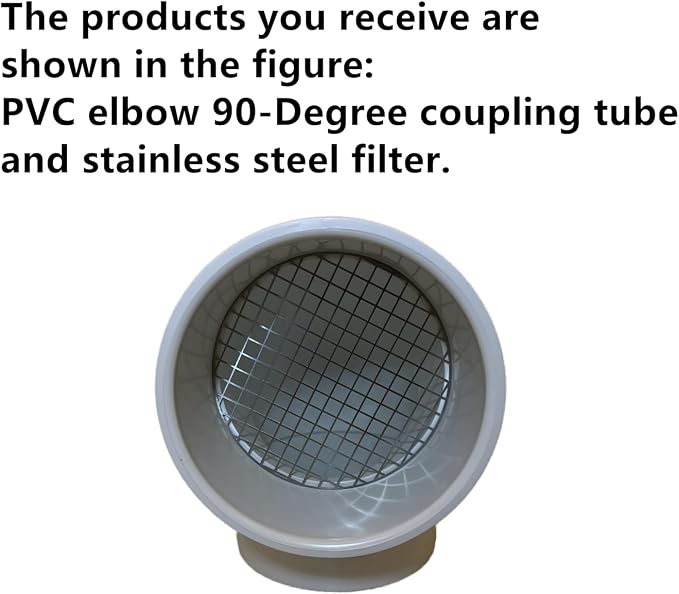 6" PVC Vent Cap with Stainless Steel Screen, 90° Vent Termination Cap - Image 6