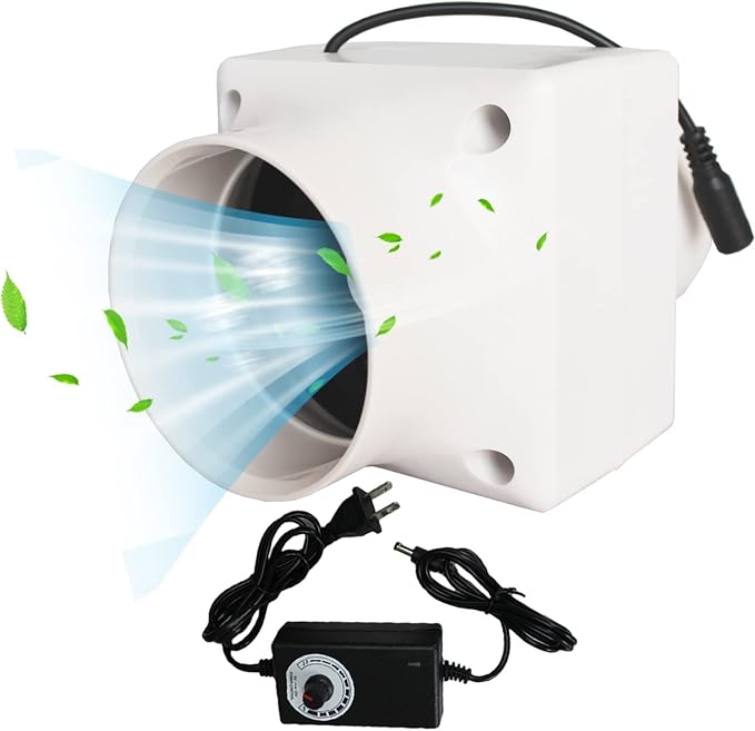 3 Inch Exhaust Inline Duct Fan 12V 7W Grow Tents Ventilation Exhaust Fan Low by Unknown
