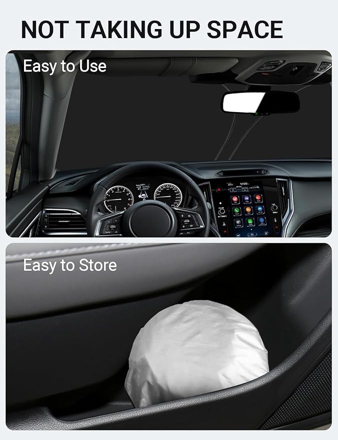 Proadsy 2026 Upgrade Front Windshield Sun Shade Foldable Sunshade Protector - Image 9