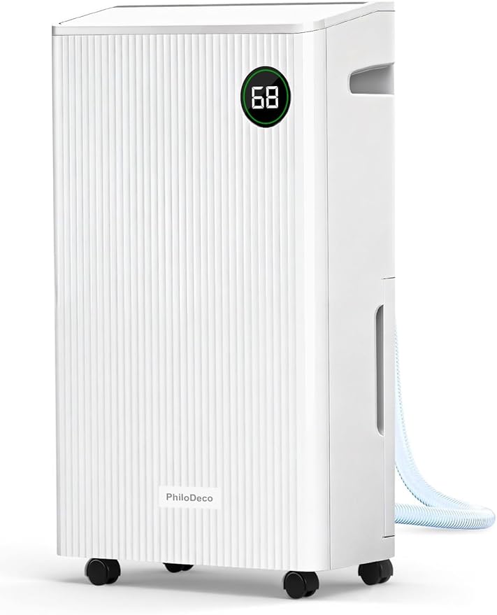 4500 Sq.Ft Dehumidifier with Drain Hose Max 80 Pint, by PHILODECO