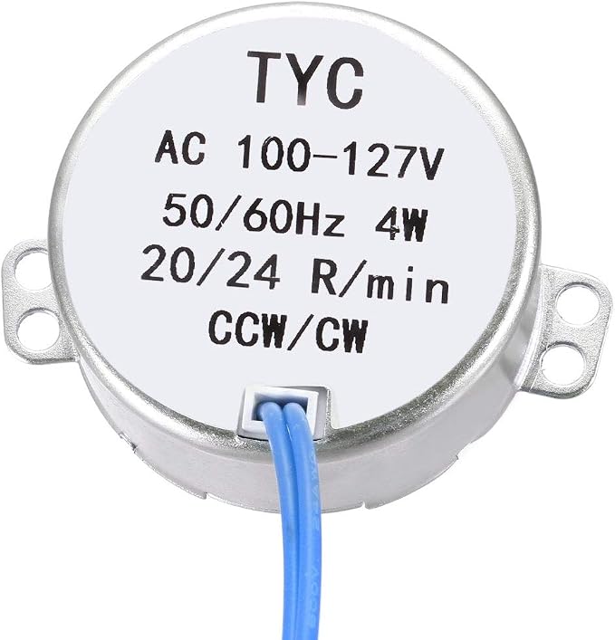 uxcell Synchronous Motor AC 100-127V 20-24RPM 50-60Hz CCW/CW 4W D Shaft - Image 2