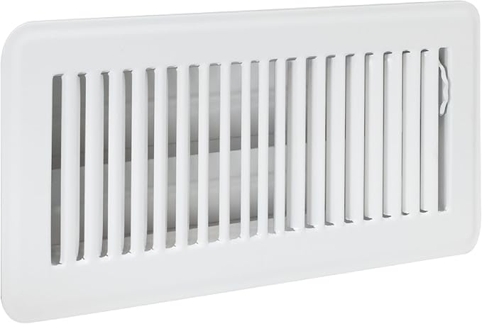 EZ-FLO 4 x 10 Inch Floor Register Vent Cover, One-Way Ventilation Register by EZ-FLO