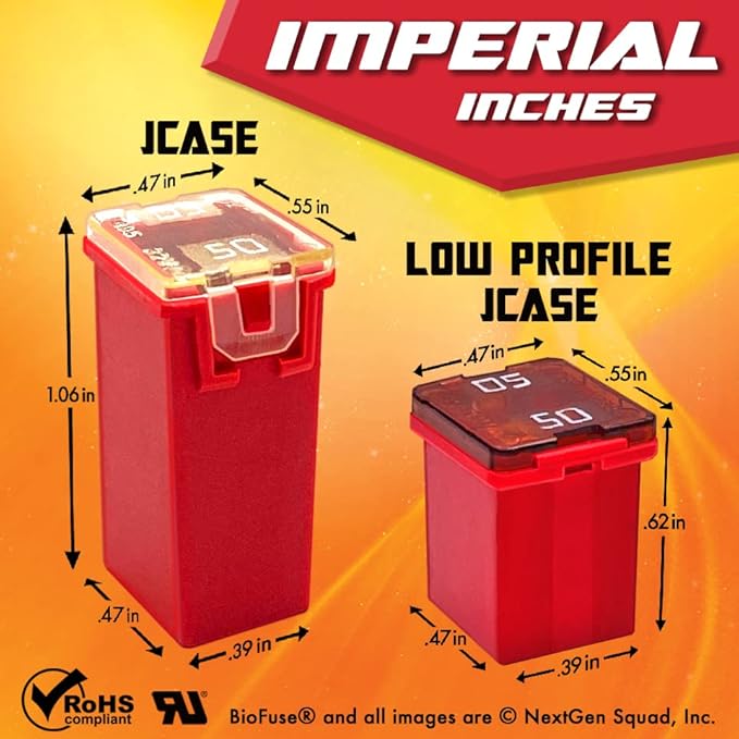 60A Low Profile JCASE 12-Piece Cartridge Fuse Assortment. Fits Most: Nissan - Image 5