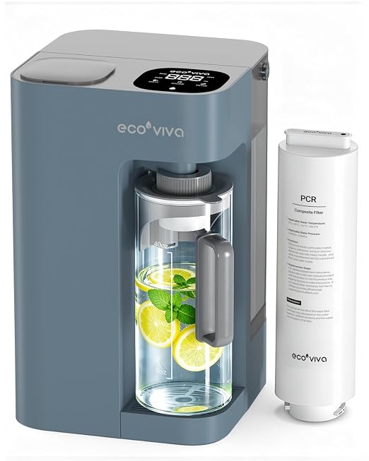 Ecoviva Mate 3 Countertop Reverse Osmosis Water Filter, 8-Stage RO Water by Ecoviva