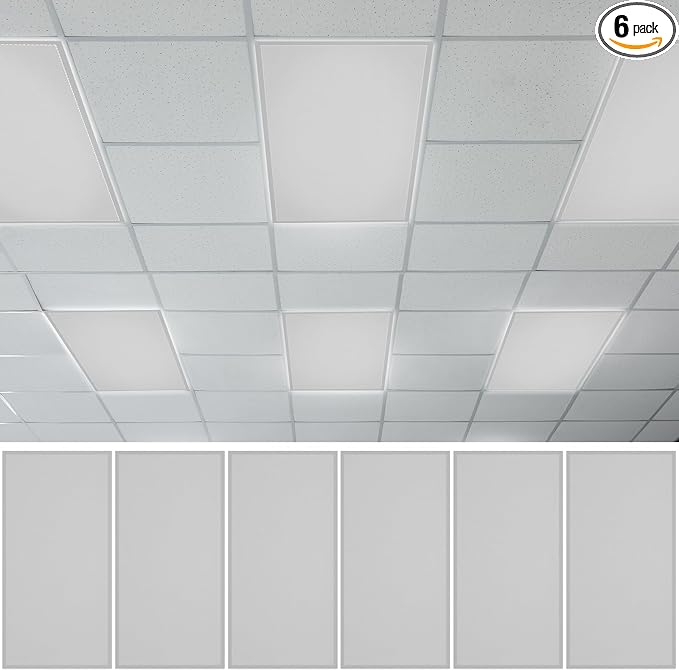 QOUBAI 6 Pcs Fluorescent Light Covers by QOUBAI