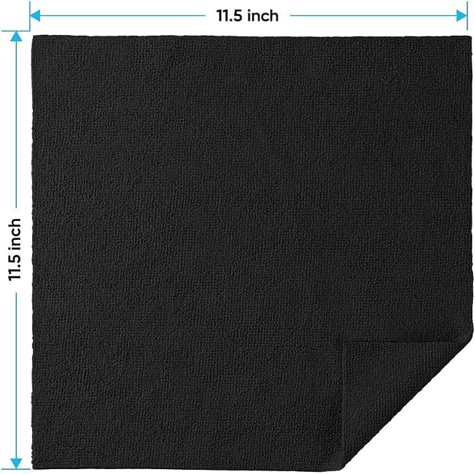 HOMEXCEL Black Microfiber Cleaning Cloths, 10 Pack Microfiber Towels - Image 2