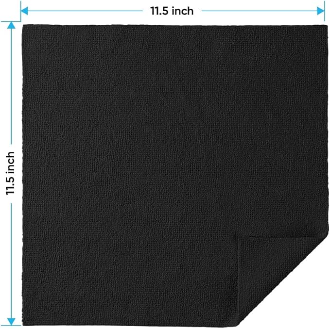 HOMEXCEL Black Microfiber Cleaning Cloths, 100 Pack Microfiber Towels - Image 2