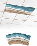 4 Pack Turquoise Ombre Fluorescent Light Covers Teal Turquoise Brown Gradient by Unknown