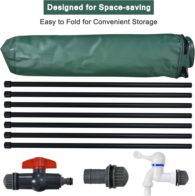 Goplus 100 Gallon Collapsible Rain Barrel, Portable Rain Barrels to Collect - Image 6