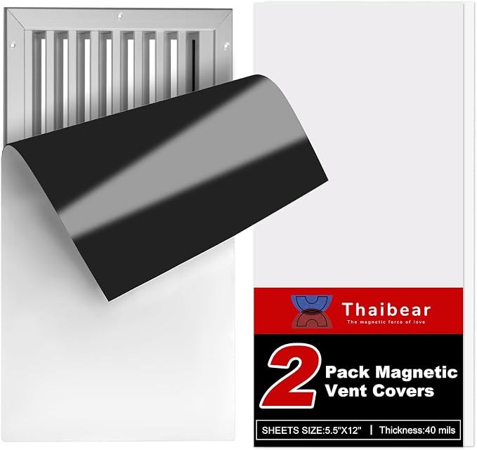 Magnetic Vent Covers, 5.5" x 12", 2 Pack Strong Air Vent Covers by Thaibear