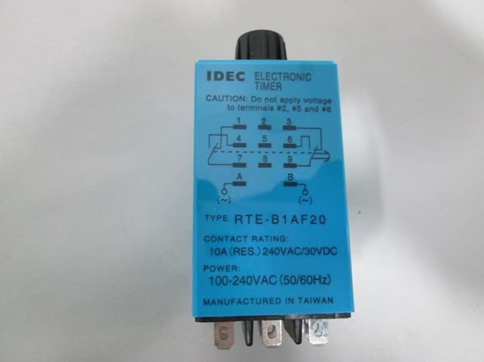 New IDEC RTE-B1AF20 Electronic Timer 100-240V-AC 0-1MIN D247216 - Image 4
