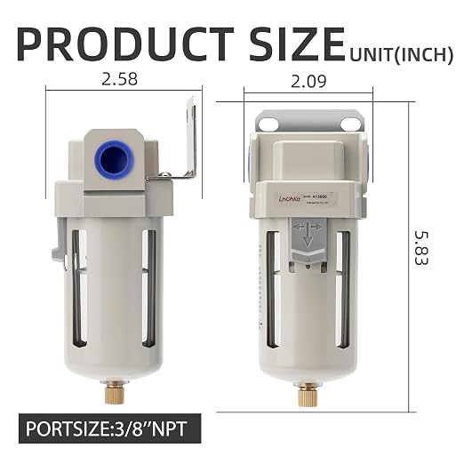 Air Line Filter, 3/8" NPT Port for Clean Air System AF3000-03, Air Dryer for - Image 3