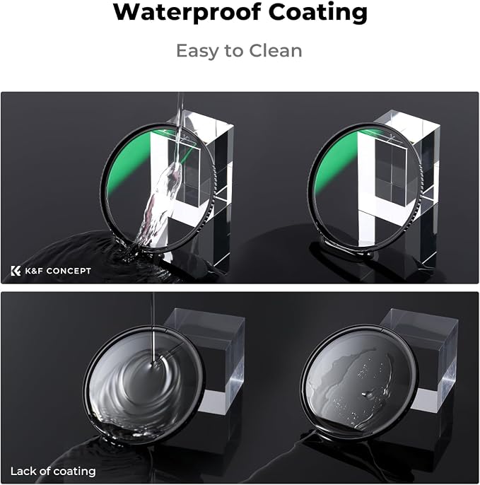 K&F CONCEPT 72mm CPL MCUV ND1000 Lens Filter 2 Lens Caps Kits Waterproof - Image 4