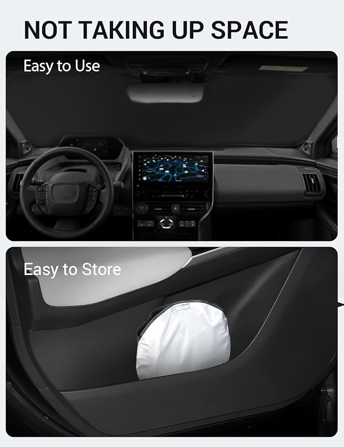 Proadsy 2026 Upgrade Windshield Sun Shade Custom Fit Toyota bZ4X 2023-2026 - Image 9