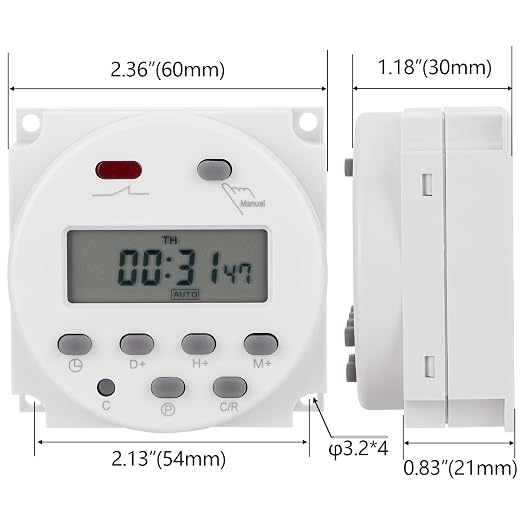 4Pcs Timer Switch, DC/AC 12V 16Amp, Digital LCD Power Programmable Timer Time - Image 8