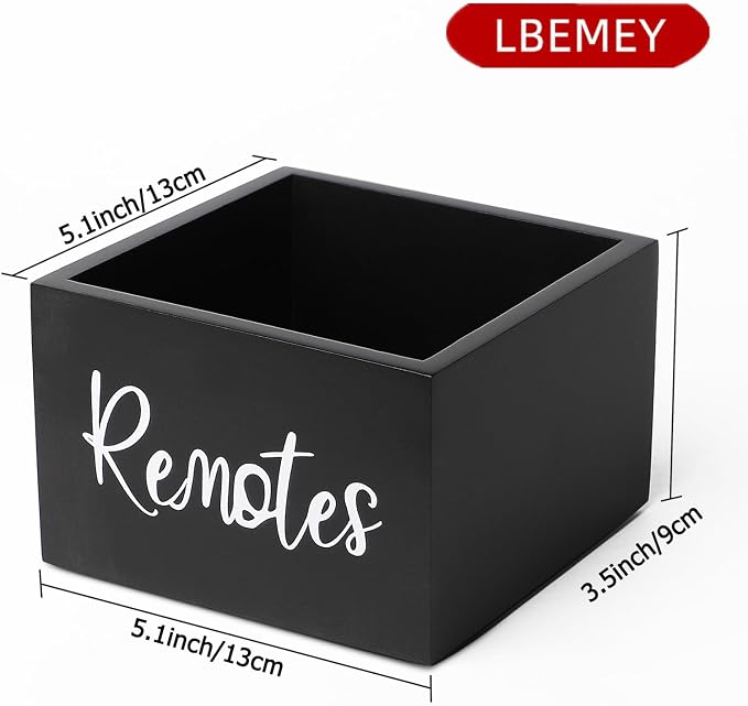 LBEMEY Wood Remote Control Holder, TV Remote Control Organizer - Image 2