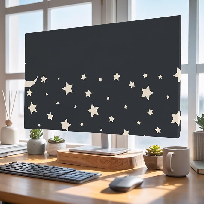 Moon Stars Starry Sky Indoor TV Cover, Elastic TV Screen Protector Cartoon - Image 4