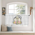 Easter Bunny Kitchen Tier Curtains 24 Inch Long 2 Panel Set, Rod Pocket Cafe by Unknown