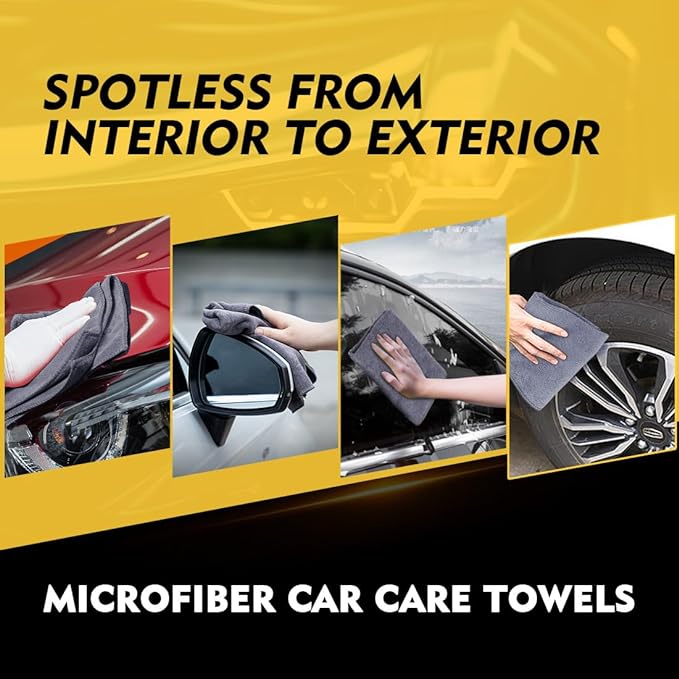 HOMEXCEL Grey Microfiber Cleaning Cloth 200 Pack, 11.5 x 11.5 inch Bulk Shop - Image 4