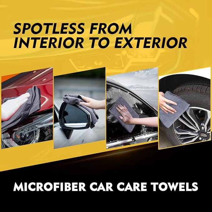 HOMEXCEL Grey Microfiber Cleaning Cloth 50 Pack, 12.5 x 12.5 inch Microfiber - Image 5