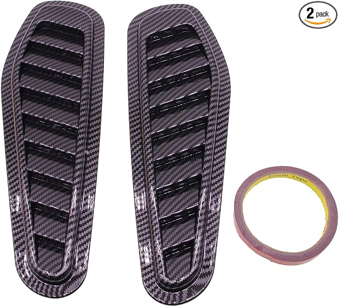 2Pcs Car Universal Decorative Air Flow Intake Hood Scoop Vent Bonnet Cover by Unknown