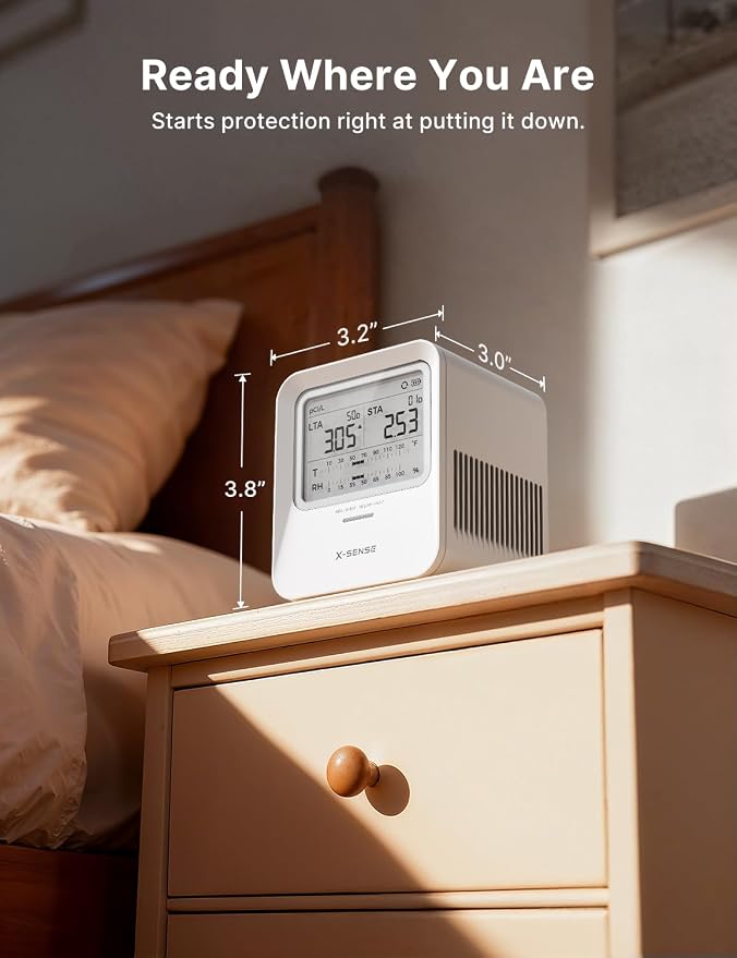 X-Sense Radon Detector for Home, Audible & Visual Alerts, XR0B-SR | Up to 90% - Image 5