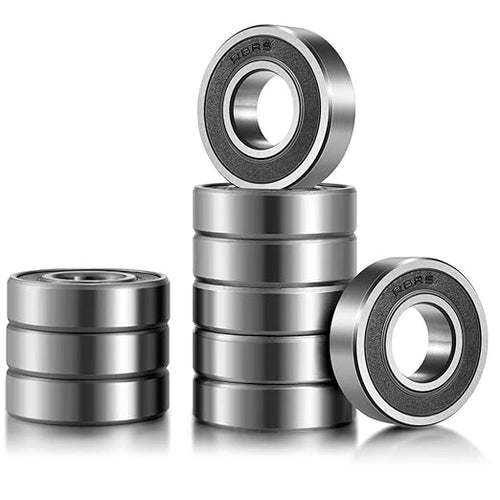 1/2 inch Bearings, 1/2 x1-1/8 x5/16 inch R8-2RS Double Rubber Sealed Roller by Donepart