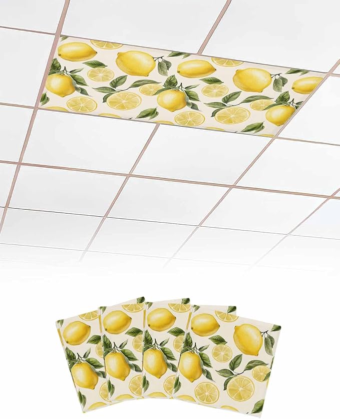 4 Pack Country Watercolor Fluorescent Light Covers by Unknown
