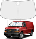 Proadsy Windshield Sun Shade Custom Fit 1996-2025 2026 Chevrolet Express Cargo by Proadsy