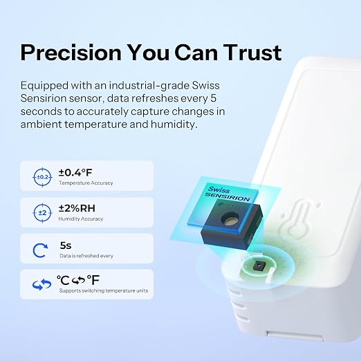 SONOFF SNZB-02B AirGuard TH Lite Zigbee Temperature Humidity Sensor, - Image 3