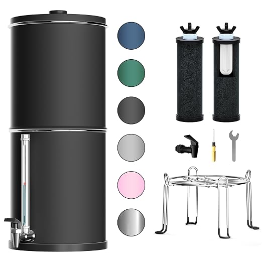 Purewell 3-Stage 0.01μm Ultra-Filtration Gravity Water Filter System, 304 by Purewell
