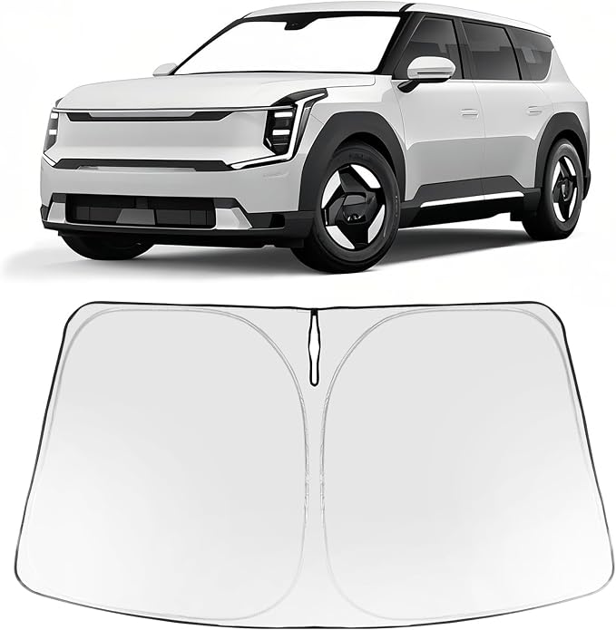 Proadsy 2026 Upgrade Windshield Sun Shade Custom Fit Kia EV9 2024 2025 2026 by Proadsy