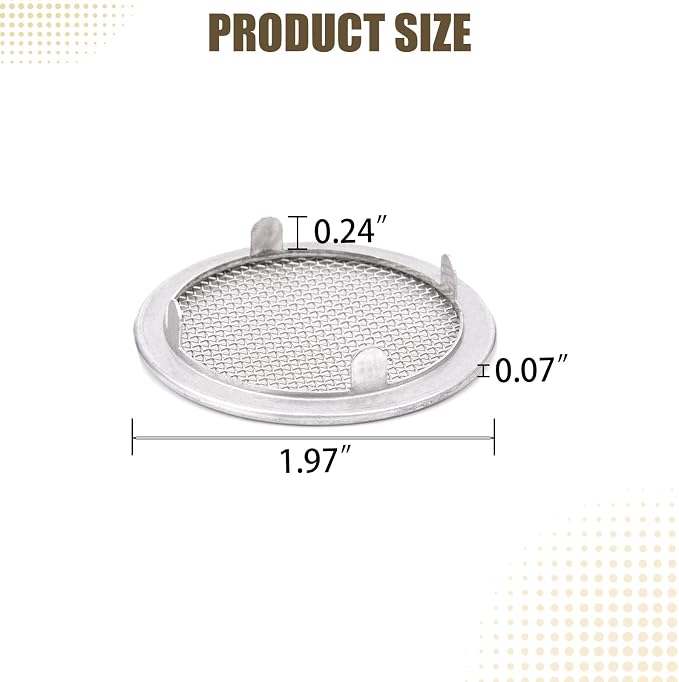 Circular Screen Vent Cover, 2-Inch Diameter, Metal Mesh - Image 2