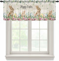 Easter Sheer Valances for Windows 42"x18", Light Filtering Kitchen Curtains by Unknown